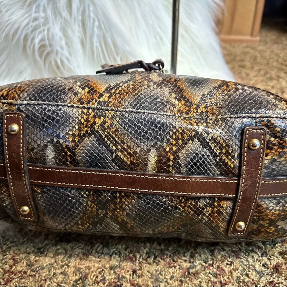 Dooney and Bourke Python Embossed Python Satchel Multicolor - Picture 4 of 15